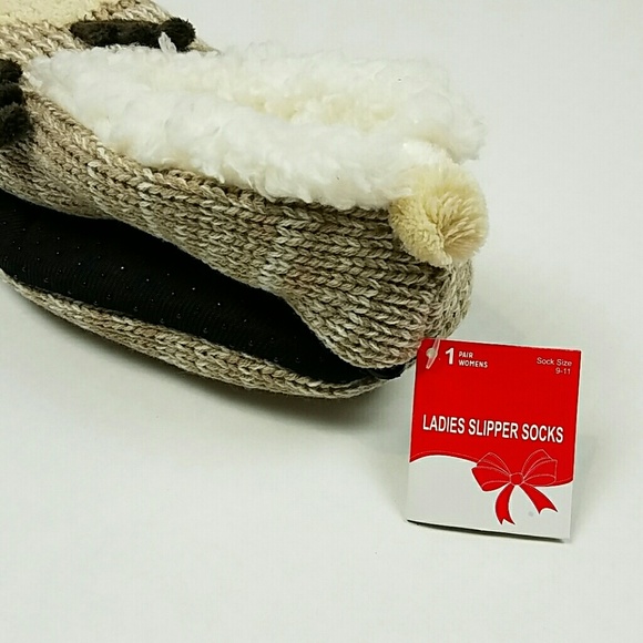 Ladies rudolph reindeer slipper socks NWT - Picture 3 of 6